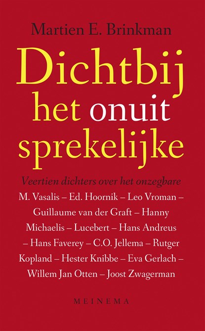 Dichtbij het onuitsprekelijke, Martien E. Brinkman - Paperback - 9789021144986