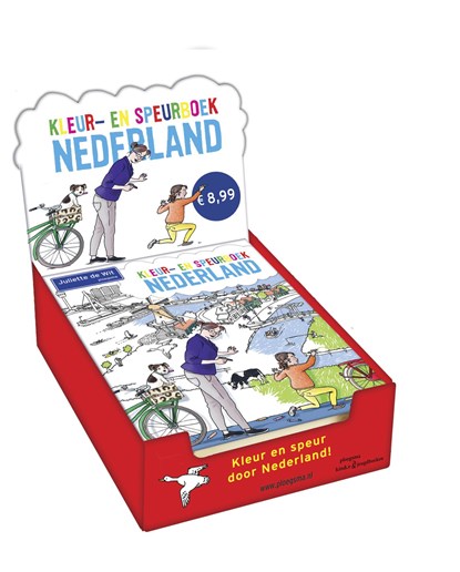 Kleur en speurboek nederland display 6 stuks, Juliette Wit - Paperback - 9789021677804