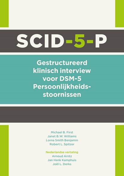 SCID-5-P, Michael B. First ; Janet B.W. Williams ; Lorna Smith Benjamin ; Ronald L. Spitzer - Paperback - 9789024406463
