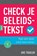 Check je beleidstekst, Eric Tiggeler - Paperback - 9789024439188