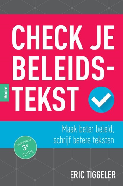 Check je beleidstekst, Eric Tiggeler - Paperback - 9789024439188
