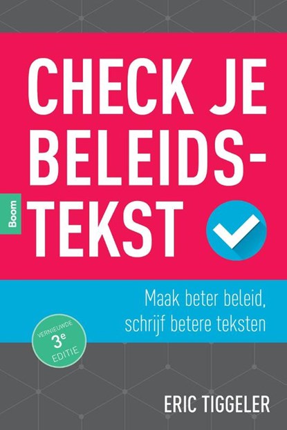 Check je beleidstekst, Eric Tiggeler - Ebook - 9789024439195