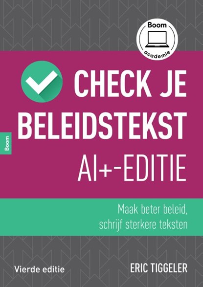 Check je beleidstekst – AI+-editie, Eric Tiggeler - Paperback - 9789024476350