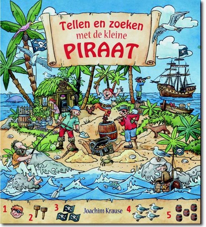Tellen en zoeken met de kleine piraat, Joachim Krause - Gebonden - 9789025111588