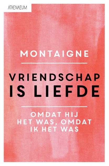 Vriendschap is liefde, Michel de Montaigne - Paperback - 9789025300715