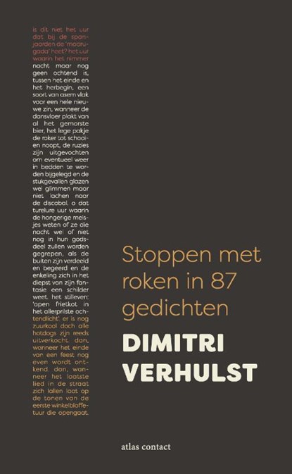 Stoppen met roken in 87 gedichten, Dimitri Verhulst - Paperback - 9789025451684