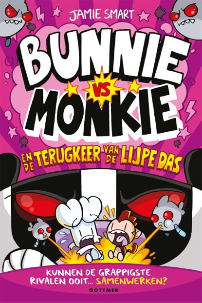 Bunnie vs Monkie en de terugkeer van de Lijpe Das, Jamie Smart - Gebonden - 9789025779160