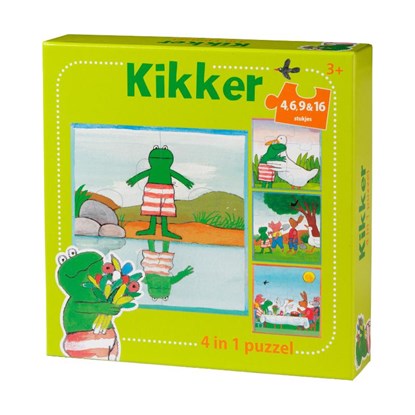 Kikker 4 in 1 puzzel, Max Velthuijs - Overig - 9789025877828