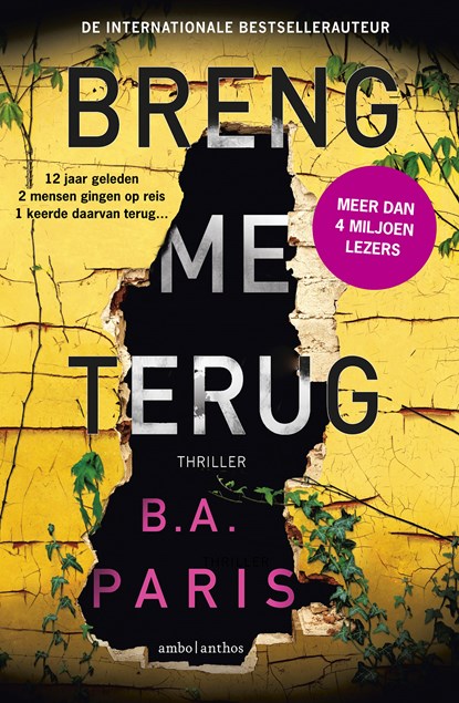 Breng me terug, B.A. Paris - Paperback - 9789026342943