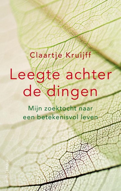 Leegte achter de dingen, Claartje Kruijff - Paperback - 9789026344312