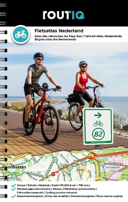 Routiq Fietsatlas Nederland 4-talig, niet bekend - Gebonden - 9789028704886