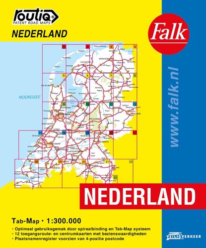 Routiq autokaart Nederland Tab Map, niet bekend - Gebonden - 9789028705630