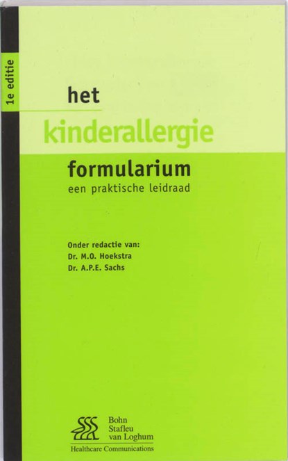 Het kinderallergie formularium, M.O. Hoekstra ; A.P.E. Sachs - Paperback - 9789031360284