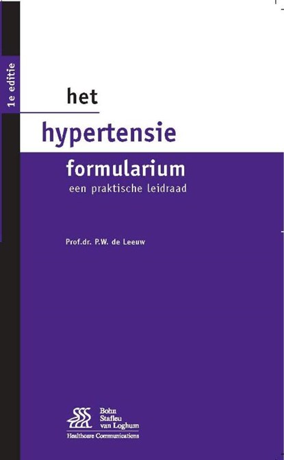 Het Hypertensie Formularium, P.W. de Leeuw - Paperback - 9789031373192