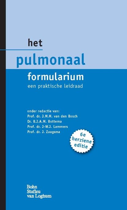 Het pulmonaal formularium, J.M.M. van den Bosch - Paperback - 9789031386307