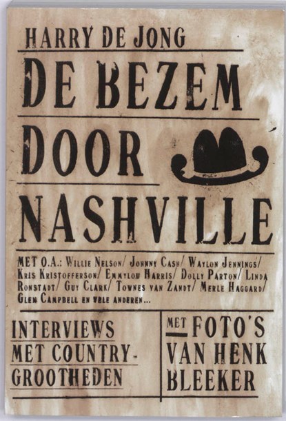 De bezem door Nashville, JONG, Harry de - Paperback - 9789033007903