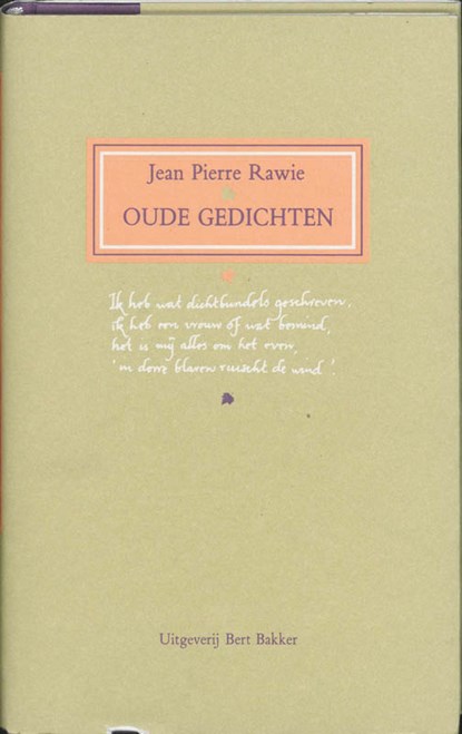 Oude gedichten, J.P. Rawie - Gebonden - 9789035104464