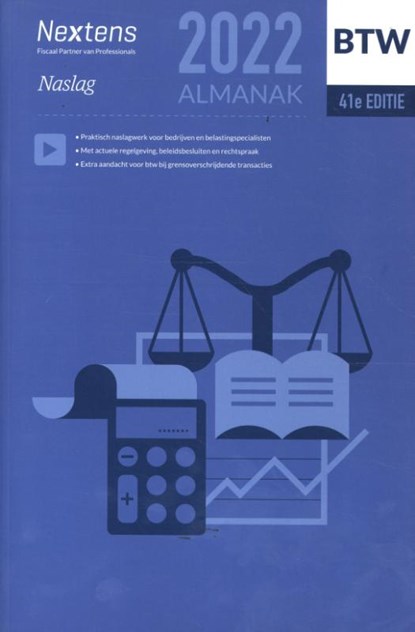 Nextens BTW Almanak 2022 deel 1, Nico Van Duijn - Paperback - 9789035200074