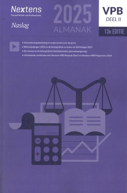 Nextens VPB Almanak 2 - 2025, Peter Tomesen - Paperback - 9789035200302