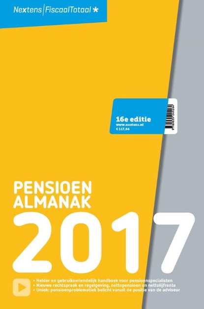 Nextens Pensioen Almanak 2017, A.E. de Voogd van der Straten - Paperback - 9789035249264