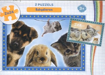 Babydieren - puzzel 2 x 24 stukjes, niet bekend - Overig - 9789036639545