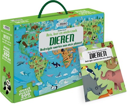 Dieren - puzzel 200 stukjes en boek, Irena Trevisan ; Gioia Alfonsi - Paperback - 9789036641890