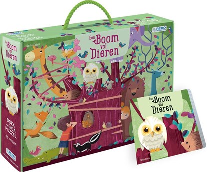 Een boom vol dieren - boek + giga puzzel, Rebo Productions B.V. - Overig - 9789036641944