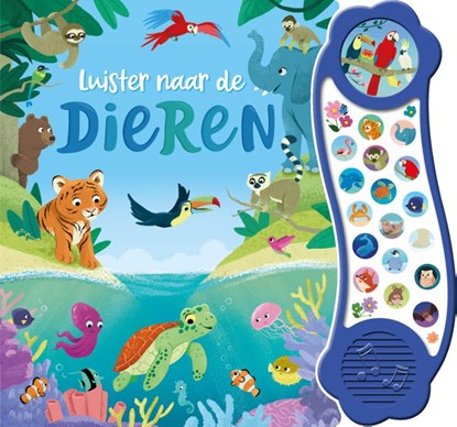 Luister naar de dieren - 18 geluidenboek, Hannah Campling - Gebonden - 9789036648325