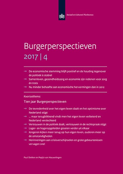 Burgerperspectieven 2017|4, Paul Dekker ; Pepijn van Houwelingen - Paperback - 9789037708547