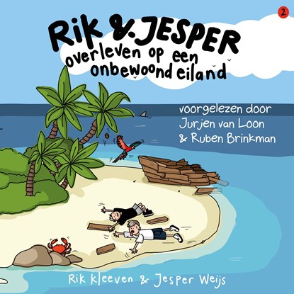 Rik en Jesper overleven op een onbewoond eiland, Rik Kleeven ; Jesper Weijs - Luisterboek MP3 - 9789043932066