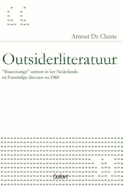Outsiderliteratuur, Arnout de Cleene - Paperback - 9789044137057