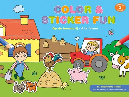 Color & sticker fun - Op de boerderij vanaf 3 jaar, ZNU - Paperback - 9789044754261