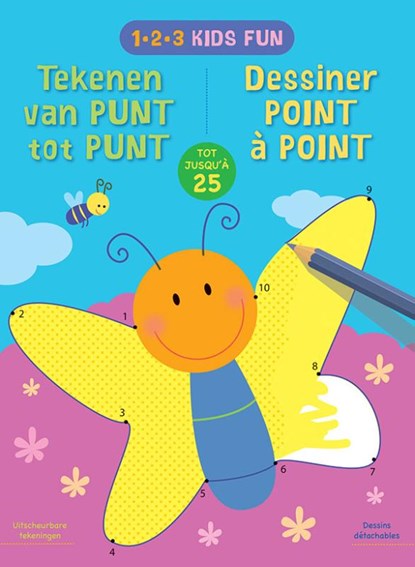 1-2-3 Kids Fun - Tekenen van punt tot punt tot 25 / 1-2-3 Kids Fun - Dessiner point à point jusqu'à 25, ZNU - Paperback - 9789044754674