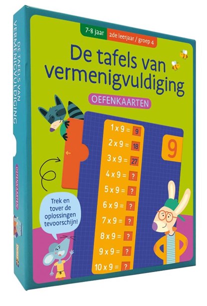 De tafels van vermenigvuldiging (7-8 j.) - 2de leerjaar/groep 4 Oefenkaarten, niet bekend - Paperback - 9789044757965