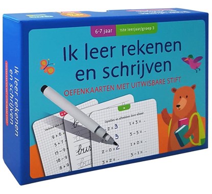 Oefenkaarten met uitwisbare stift - Ik leer rekenen en schrijven 6-7 jaar groep 3, niet bekend - Paperback - 9789044757989