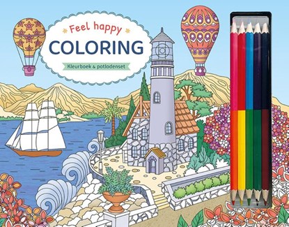 Feel Happy Coloring - Kleurboek & potlodenset, ZNU - Paperback - 9789044761917