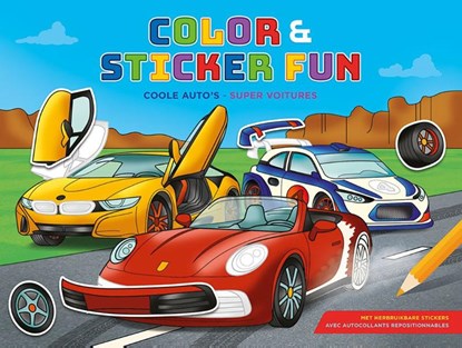 Color & Sticker Fun - Coole auto's / Color & Sticker Fun - Super voitures, ZNU - Paperback - 9789044762570