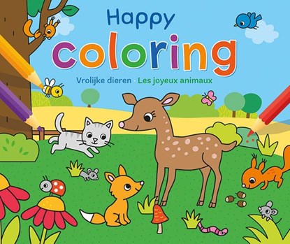 Happy Coloring - Vrolijke dieren / Happy Coloring - Les joyeux animaux, ZNU - Paperback - 9789044762877