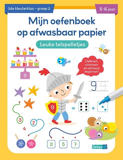 Mijn oefenboek op afwasbaar papier Leuke telspelletjes 5-6 jaar, niet bekend - Paperback - 9789044763294