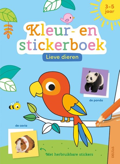 kleur- en stickerboek Lieve dieren 3-5 jaar, ZNU - Paperback - 9789044770445