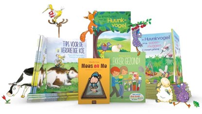 Explosienummer Cadeaupakket voorleesboeken( Moos en Mo+ de Huunkvogel en de supermuggen van Sweenjoland+ De avonturen van de Huunkvogel+lekker gezond+ Tips voor de verdrietige koe), niet bekend - Gebonden - 9789044830170