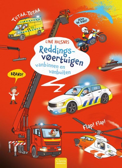 Reddingsvoertuigen vanbinnen en vanbuiten, Line Halsnes - Gebonden - 9789044853643