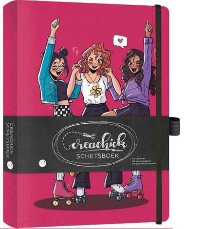 CreaChick Schetsboek groot dieproze, CreaChick - Gebonden - 9789045327860