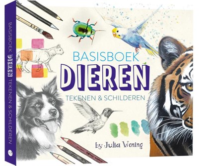 Basisboek dieren tekenen & schilderen, Julia Woning - Paperback - 9789045330655