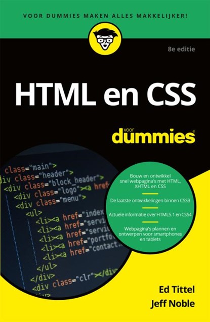 HTML en CSS voor Dummies, Ed Tittel ; Jeff Noble - Paperback - 9789045353531