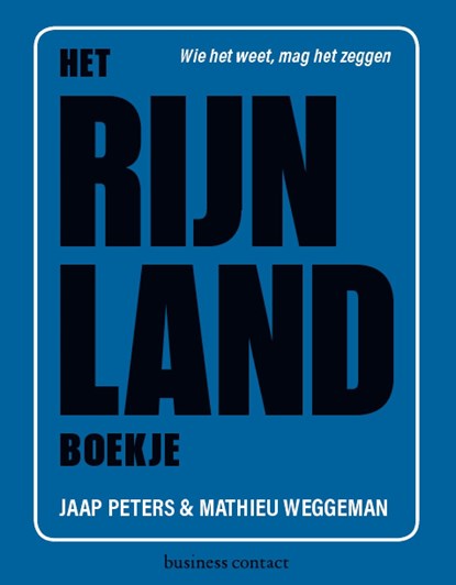Het Rijnland-boekje, Jaap Peters ; Mathieu Weggeman - Ebook - 9789047002574