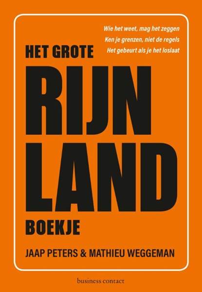 Het Grote Rijnlandboekje, Jaap Peters ; Mathieu Weggeman - Gebonden - 9789047013051