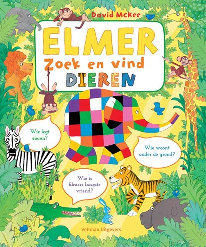 Elmer zoek en vind - dieren, David McKee - Gebonden - 9789048322312