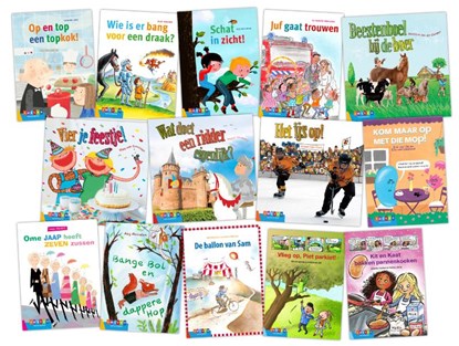 Pakket Leesserie Estafette groep 4 (14 titels),  - Gebonden - 9789048733033