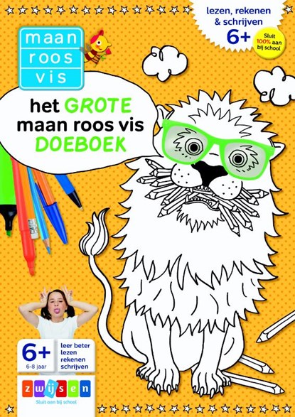 Het grote maan roos vis doeboek lezen, rekenen & schrijven 6-8 jaar, niet bekend - Paperback - 9789048735938